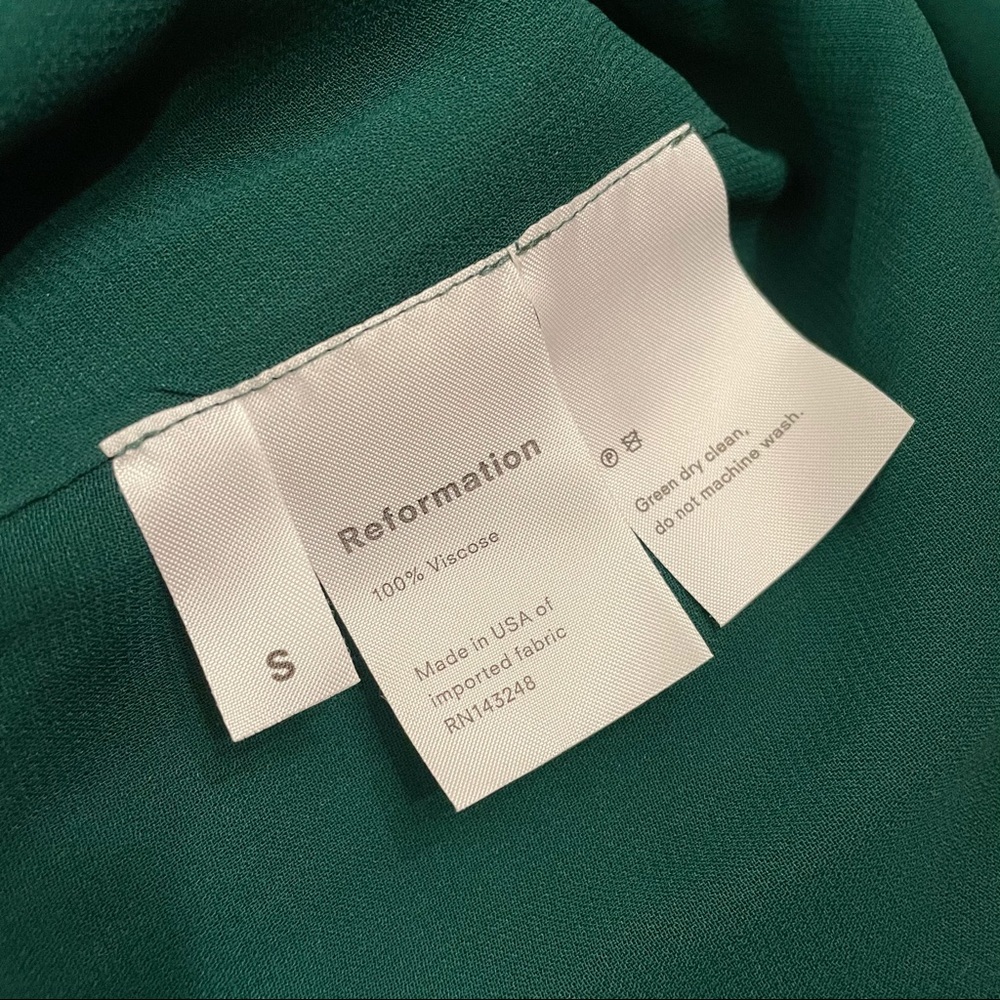 ✖️SOLD✖️Reformation Piper Emerald Midi Dress NWT - Picture 10 of 10